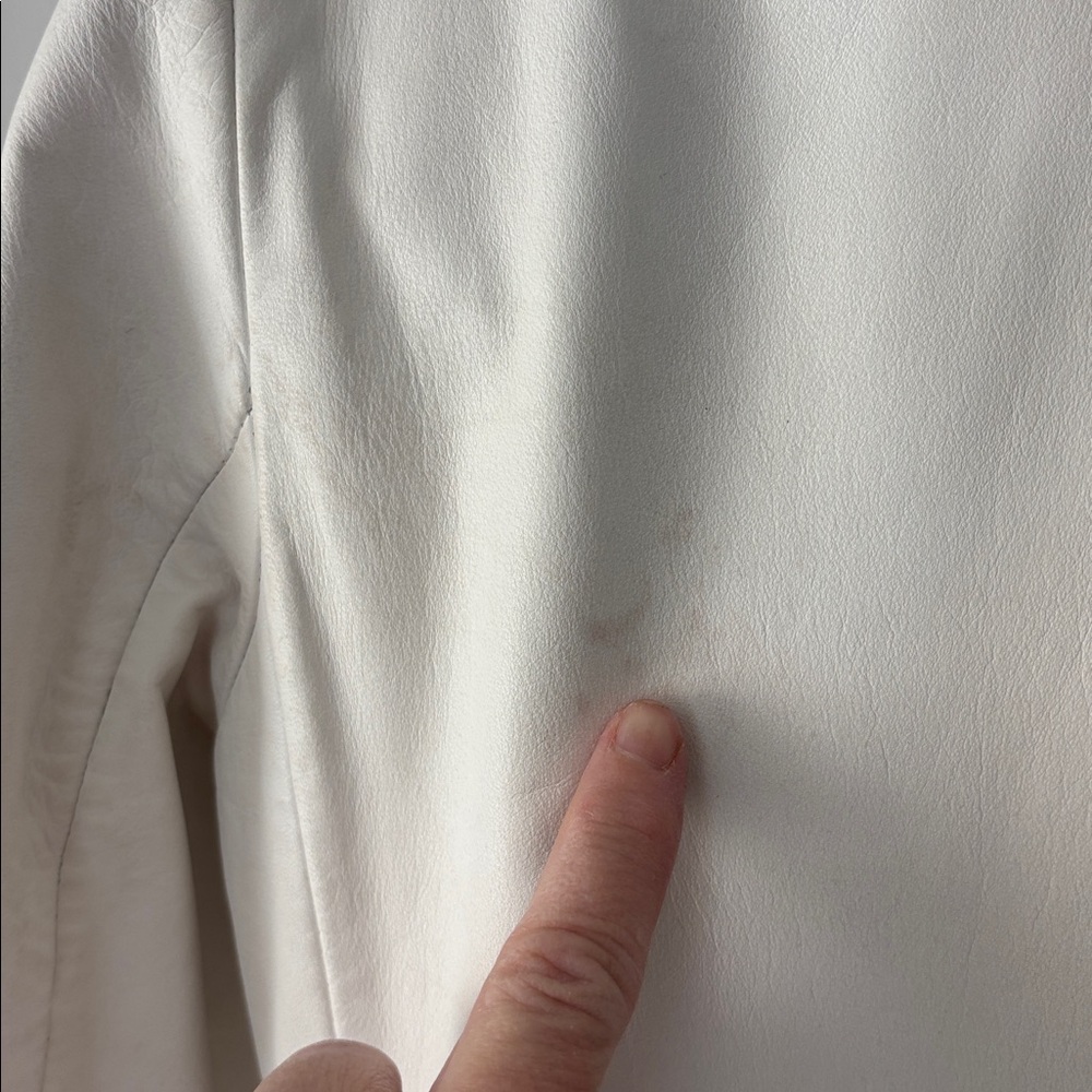 Theory white leather coat - Picture 8 of 12